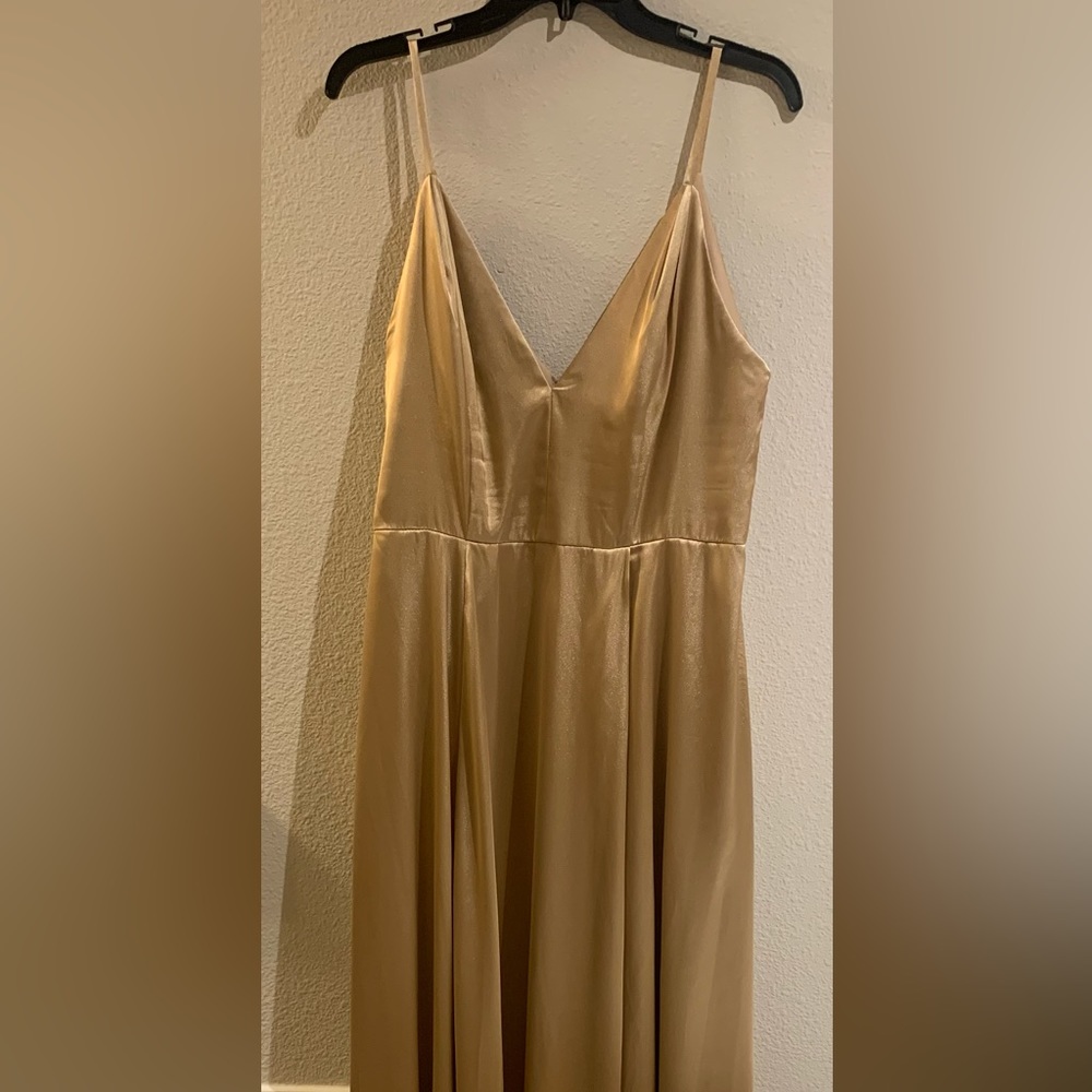 David’s bridal golden bridesmaid dress size 12